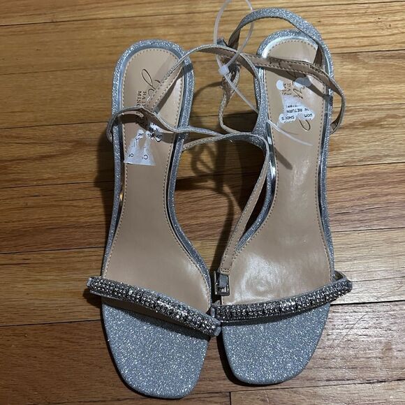 Badgley Mischka | Charlee Embellished Evening Sandals - Picture 2 of 6